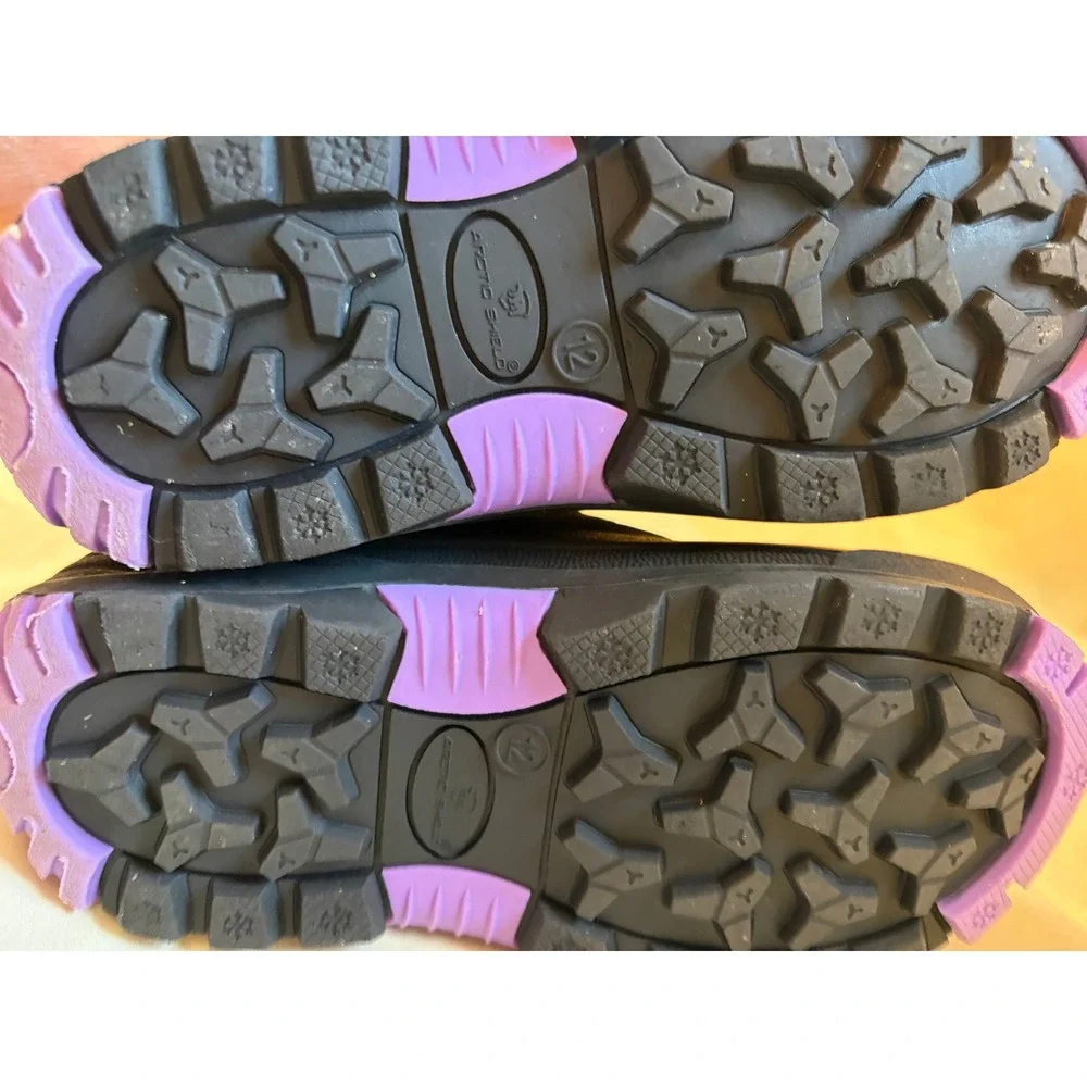 Arctic Shield Snow Boots Kids Size 12 Pink Purple Gorpcore Waterproof Insulated